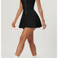 Yoga skirt anti-slip sports dress outdoor one-piece zip tennis skirt running fitness badminton dresses