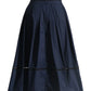 GALCAUR Elegant Two Piece Sets For Women Lapel Short Sleeve Tops High Waist A Line Pleated Skirts Solid Set Female Summer 2023