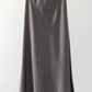 Long Satin Skirts For Women Summer High Quality Skirt With Slit On The Side Silk Elegant Black Maxi Luxury Women's Skirts 2025