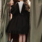 Contract Color Lolita Dress for Women Gothic Style Dark Girl Japanese Retro Op Dress Autumn and Winter Long Sleeve Black Dress