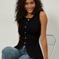 Slim Fit Knitted Vest Single Button Women's Style Cross-Border Clothing Crew Neck Tank Top Fashionable And Stylish