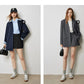 TOYOUTH Women Mini Skirt Pants 2024 Autumn New High Waisted A Line Suit Pants Skirt