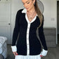 Tossy Ruffled Bow Knit Mini Dress Women's Summer Backless Contrast Cardigan Lace-Up Elegant Dress Female Knitwear Bandage Dress