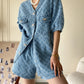 Women's Denim Short Sleeve Top and Shorts Two Piece Suit French Fashion Spring Summer Cowgirl Top Streetwear Korean Leisure New