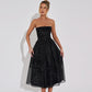 Hawthaw Women 2024 Summer Autumn Elegant Party Club Evening Birthday Bodycon Black Midi Dress Wholesale Items For Business