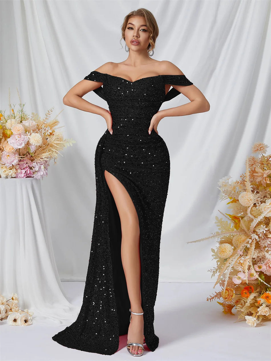Evening Dresses Women Black Dress Maxe Sleeveless Long Party Celebrity Maxi Elegant Luxury New Fashion Cocktail Female Clothing
