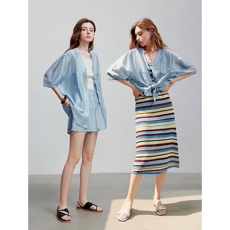 TOYOUTH Women Two Piece Set 2025 Summer New Suits 8520004