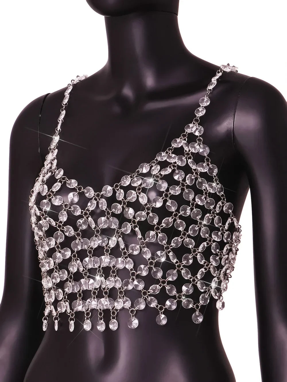 2024 New Sexy Jewelry Splicing Open-Back Vest Z20275 Fast Selling Cross-Border E-commerce Amazon Product From China
