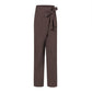 Women Solid Color Elastic Binding Foot Casual Pocket Pants Summer 2024 Elegant Lady Cotton Line High Wasit Women Pants