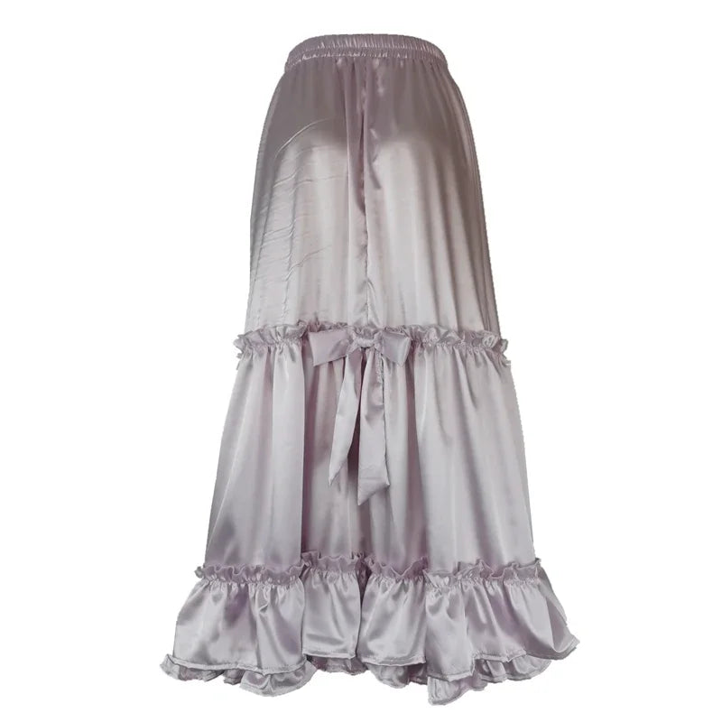 Elegant Pink Satin Women Prom Skirt Spaghetti Strap Sweetheart A-Line Tea Length Fancy Lace High Quality Female Party Gowns