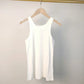 （High  Quality）2025 Women Tops Racer Vest Women Solid Color All-match Elastic Cotton Espera Base Vest LUXURY Nordic Style Casual