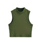 New Arrivals Yoga Fitness Camis Tanks Women Sexy Skinny Cropped Tank Tops Vintage Y2K Turtleneck Camisole Sports Tee Shirt Woman