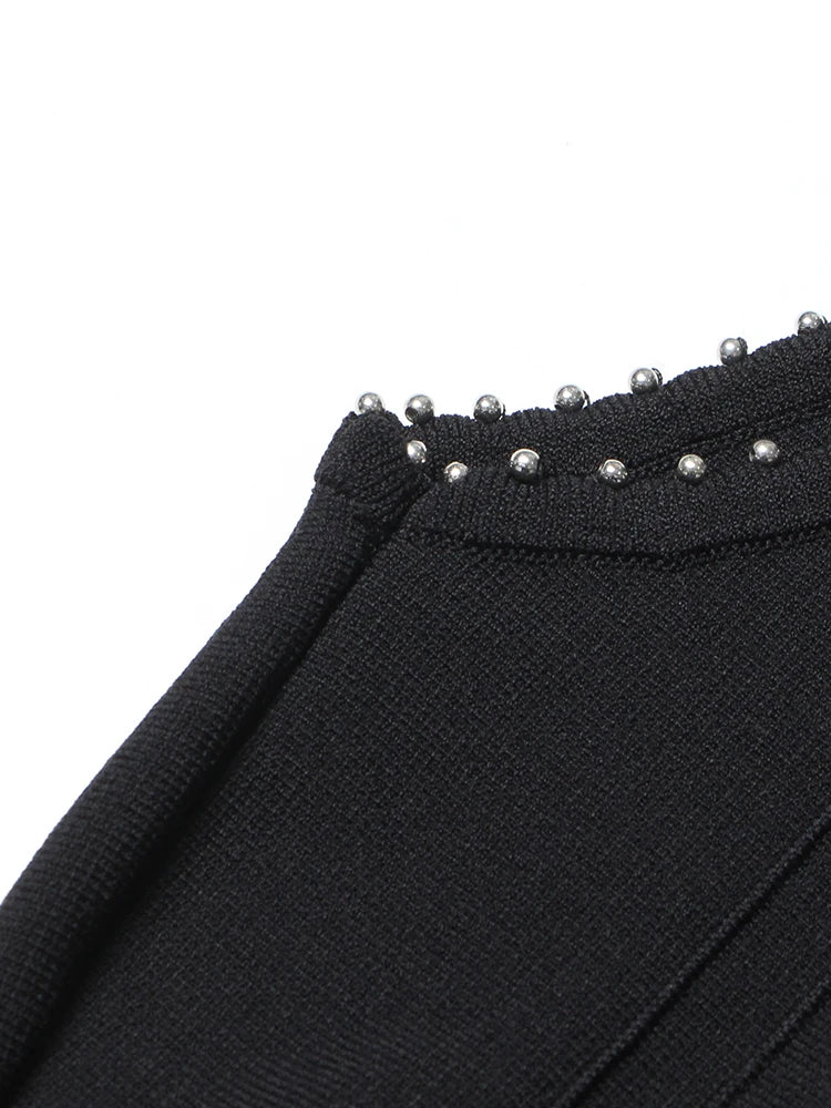 TWOTWINSTYLE Patchwork Embroidered Flares Dresses For Women Round Neck Sleeveless High Waist Mini Summer Dress Female Fashion