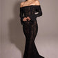 Oligai Winter Lace Long Sleeve Evening Party Dresses Women 2025 Black Sexy Elegant Maxi Dress Fashion Long Wedding Guest Dress
