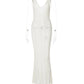 Hawthaw Women 2024 Summer Autumn Knitted V Neck Party Club Beach Vacation Bodycon Long Dress Wholesale Items For Business