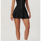Yoga skirt anti-slip sports dress outdoor one-piece zip tennis skirt running fitness badminton dresses