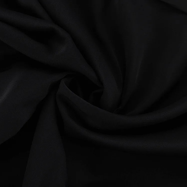 Jastie 2023 Autumn New Women's Dress Round Neck Long Bell Sleeve Ruffle Dresses Women's Temperament Design Short Black Dress