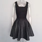 2024 Autumn Vintage Style High Quality Lady Sleeveless O-neckline Women Mini Short Knitted A-line Striped Dress