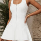 Yoga skirt anti-slip sports dress outdoor one-piece zip tennis skirt running fitness badminton dresses