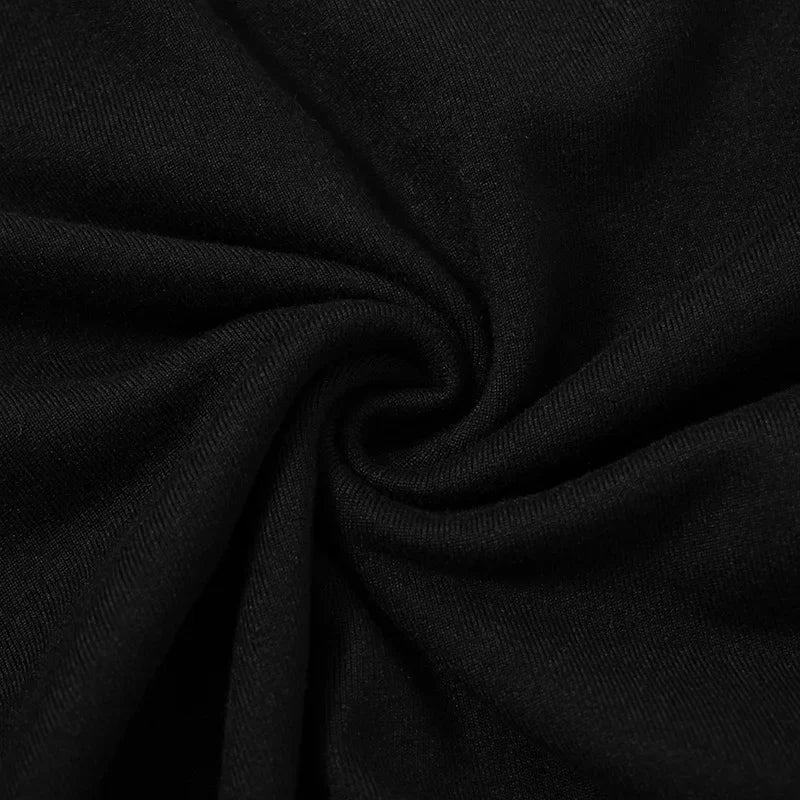 Black Dress For Women Streetwear Lace-up Inclined Collar Hot Vestidos Elegantes Para Mujer Long Sleeve Asymmetrical Y2k Clothes