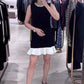 Black Knited Mini Dress Women 2025 Spring Neckline Pearls Elegant Sleeveless Female Dresses 5240364