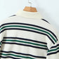 Summer 2025 Polo Shirts Woman Long Sleeve Tops Women Striped Vintage Clothes Polo Shirts Mujer Streetwear Casual Tops Brown
