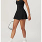 Yoga skirt anti-slip sports dress outdoor one-piece zip tennis skirt running fitness badminton dresses