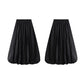 Combhasaki Women's Elegant Elastic High Waist Solid Color A-Line Pleated Puffball Hem Casual Flowy Balloon Bud Midi Skirts