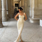 Minigmingxi 2024 New in Summer 2 Piece Dress Set Elegant and Beautiful Dresses Set Beige Long Matching Set Sexy Mermaid Skirt