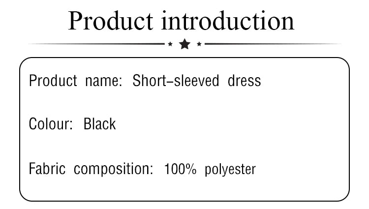Plus size women's summer casual dress Chinese style modified cheongsam tray buckle decoration slit hem black polyester fabric