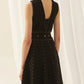 TWOTWINSTYLE Patchwork Embroidered Flares Dresses For Women Round Neck Sleeveless High Waist Mini Summer Dress Female Fashion