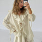 Tuularose New Casual Shorts Two-piece Set Women's Ruffled Loose Tie Top Simple Shorts Set Office Lady Summer Female Shorts Set