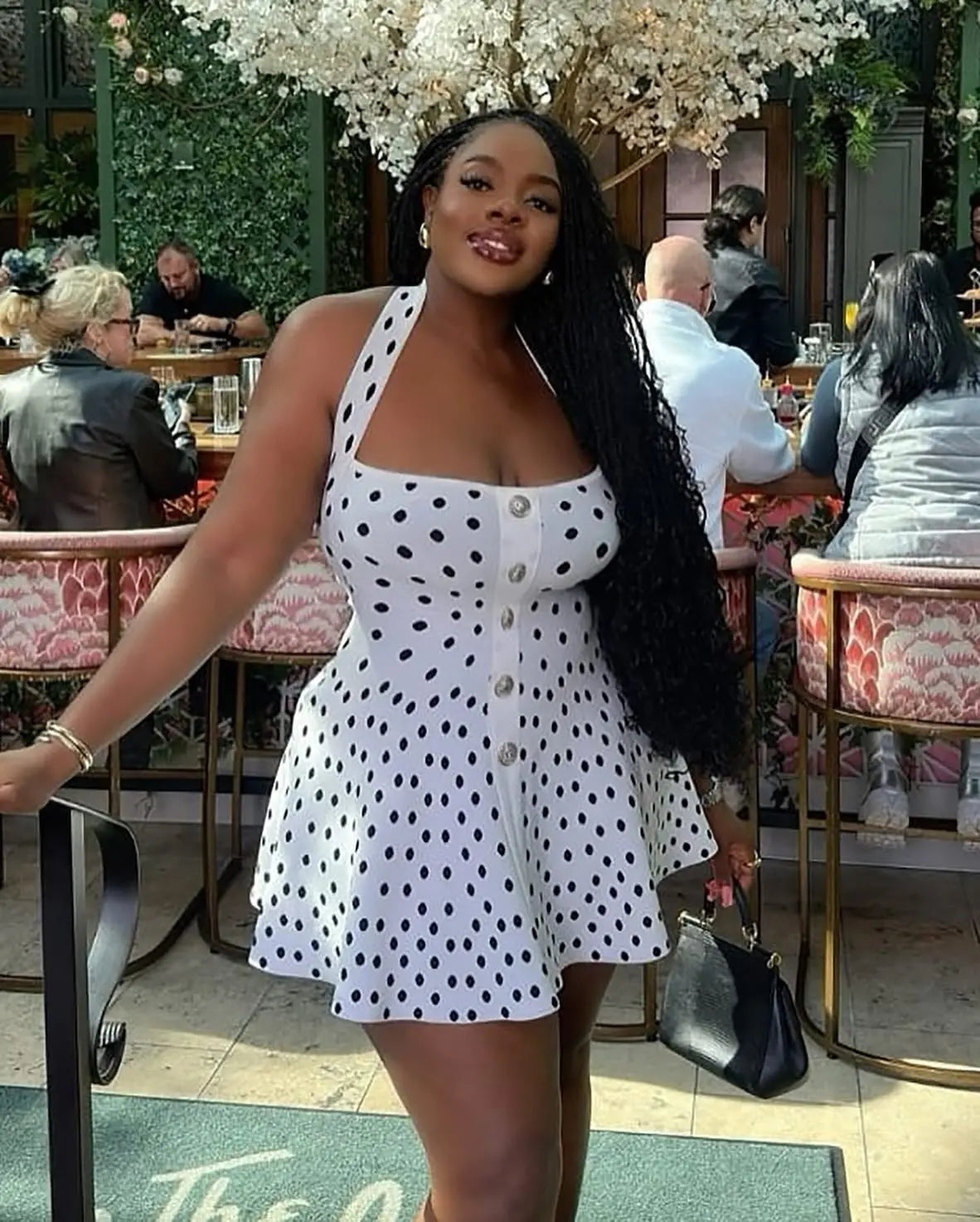 Tuularose Knit Backless Short Dress Women's High Waist Sleeveless Polka Dot Neck Dress Elegant Vintage Party Evening Dress 2025