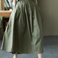 Max LuLu Japan Style Summer Streetwear Fashion Women Khaki A-Line Skirts Ladies Elastic Casual Long Skirt Girls Vintage Clothes
