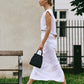 Bornladies Cotton Linen Vest Half Skirt 2-Piece Set  Women's Summer New INS Chic Short Vest Casual Set Split Long Skirt Suits