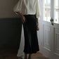 Fashion Women's Skirt A-line Silk High Waist Elegant Skirts Green Blue Long Summer Skirts Korean Side Zipper Office Satin Skirt