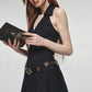 Summer Women Fashion Mini Halter Party Pleated Dress A-line Backless Black Striped V Neck Frocks Sexy Gyaru Y2k Streetwear Prom