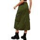 American Style Elastic Waist Denim Workwear Casual Long Dress Skirt New Arrival Women's Clothing European And American Crossbody