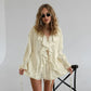 Tuularose New Casual Shorts Two-piece Set Women's Ruffled Loose Tie Top Simple Shorts Set Office Lady Summer Female Shorts Set