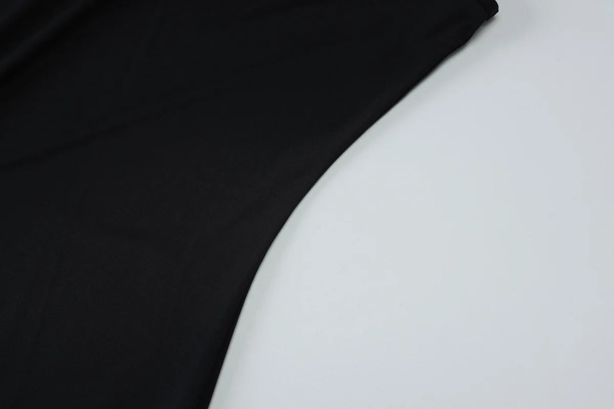 Talenza Black One Shoulder Mini Dress Fashion Hot Girls Sexy Sleeveless Patchwork Bandage Short Dresses Women New Tight Dresses