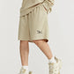 INFLATION Spring Oversized Tracksuit Sportswear Unisex Pique Fabric Embroidery Long Sleeve Tees and Shorts Set