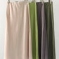 Long Satin Skirts For Women Summer High Quality Skirt With Slit On The Side Silk Elegant Black Maxi Luxury Women's Skirts 2025