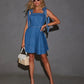Elegant Commuter Fashionable Strapless Denim Women's Dress New Summer 2025 Quality Clothing Sleeveless Other Patterns