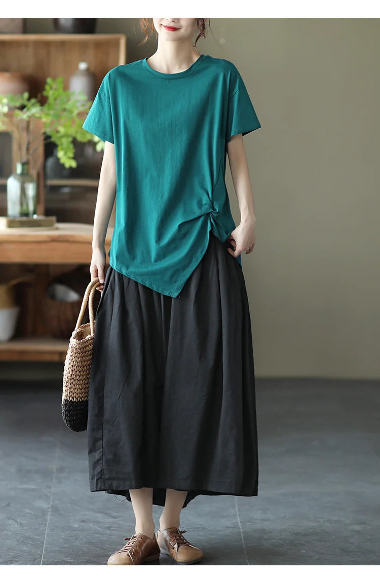 Max LuLu Japan Style Summer Streetwear Fashion Women Khaki A-Line Skirts Ladies Elastic Casual Long Skirt Girls Vintage Clothes