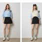 TOYOUTH Women Mini Skirt Pants 2024 Autumn New High Waisted A Line Suit Pants Skirt