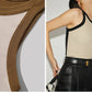 New In Tank Top for Women Collision Color Camisole Undershirt Retro French Wear Suit Inside Slim Short Tops Casual Tank Tees