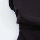 TRAFZA Vintage Chic Women Solid Asymmetric O-Neck Zipper Sleeveless Cross Folds Top Fashion 2025 Streetwear Padded Shoulder Top
