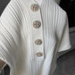 Summer New Women's Turn Down Collar Short Sleeve Knitted Mini Dress Slim Fit A-line Diamond Buttons White Short Dress  C-050