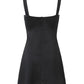 KAOPU ZA Women's Black Embroidered Strap Short Dress Women's Slim-fit Spring Summer praty Mini Dress Club Women's Dress