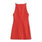 TRAF New White Black Dress Women Off Shoulder Halter Short Dresses Summer Elegant Party Dresses Bodycon Red Blue Mini Dress